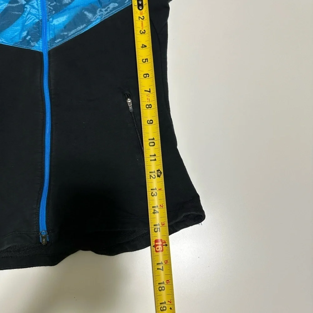 nike womens black and blue rain jacket Xs